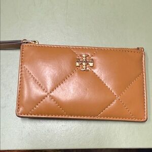 Tory Burch KIRA DIAMOND QUILT ZIP CARD CASE